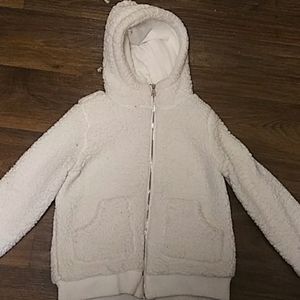 A white fluffy jacket
